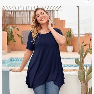 👚NAVY BLUE 3/4 sleeve crewneck 👚